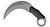 Schrade Stonewash AUS-8 Black Thermoplastic Elastomer Fixed Karambit SKU: SCH112