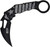Smith and Wesson SWP1200649 Folding Karambit Knife – Halfway Closed View Showing Grey Polymer Handle with Stars and Stripes