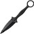 Cold Steel FGX Black Serrated Griv-Ex Ringed Tanto Dagger shown in full with the entire blade, finger ring, and handle visible