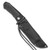 USMC Brotherhood Stonewashed 3Cr13 Black Polymer Bowie Knife shown sheathed with black nylon belt sheath visible