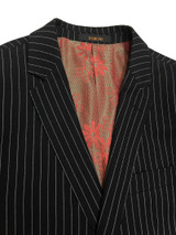 Black Pinstripe 2-button Suit