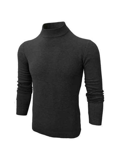 Black High Neck Slim Fit Jumper