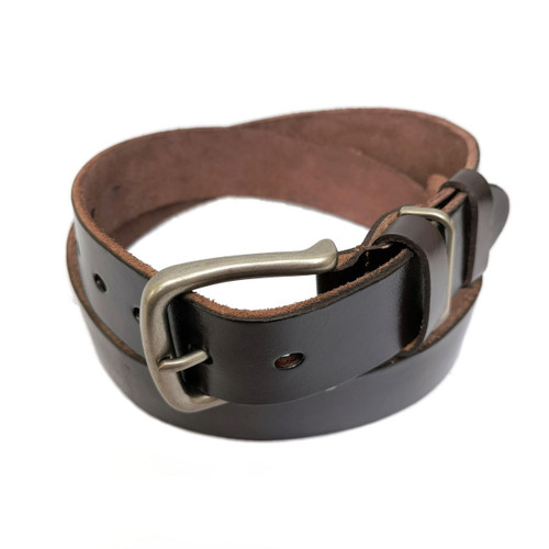 Dark Brown Leather Belt