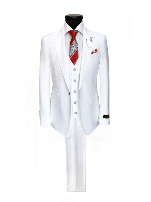 White Slim Fit 3-Piece Suit