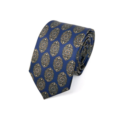 Navy Geometric Tie