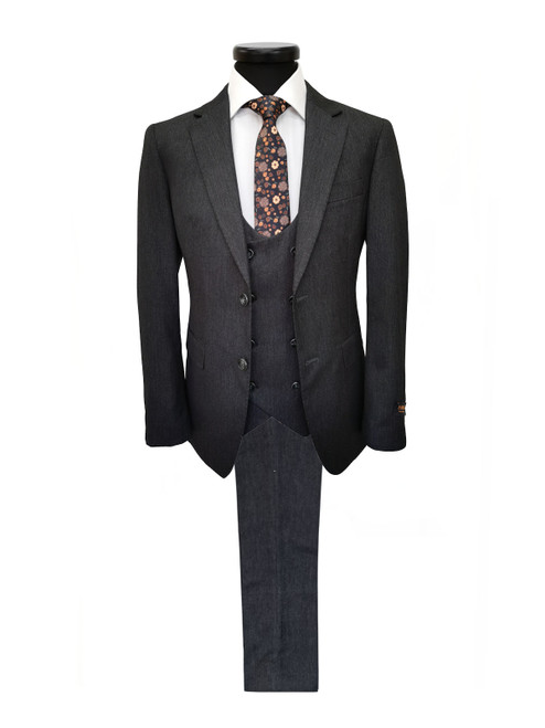 Charcoal 3-Piece Slim Fit Suit