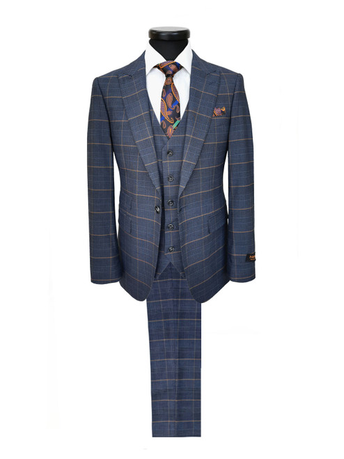 Grey Check 3-Piece Suit