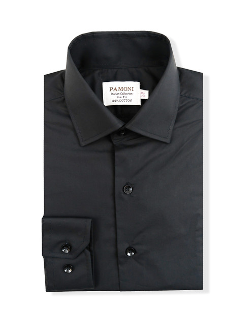 Plain Black Slim Fit Shirt