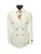 Ivory Double Breasted Suit with Gold Button