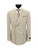 Beige Check Double Breasted Suit