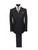 Men's Black Double-Breasted Slim Fit Suit