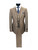 Men’s Slim Fit 3-Piece Wool-Blend Suit – Light Brown