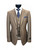 Men’s Slim Fit 3-Piece Wool-Blend Suit – Light Brown