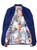 Royal blue check slim fit blazer  with Spring Paisley lining- Pamoni