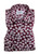 Burgundy White Flower Print Fitted Shirt