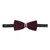 Burgundy slim velvet bow tie