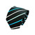 Black Turquoise Blue Stripe Tie