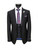 Black Textured Two Button Slim Fit Suit