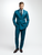 Teal Double Breasted Slim Fit Suit