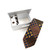 Brown and Gold Paisley Check Tie & Cufflinks Set