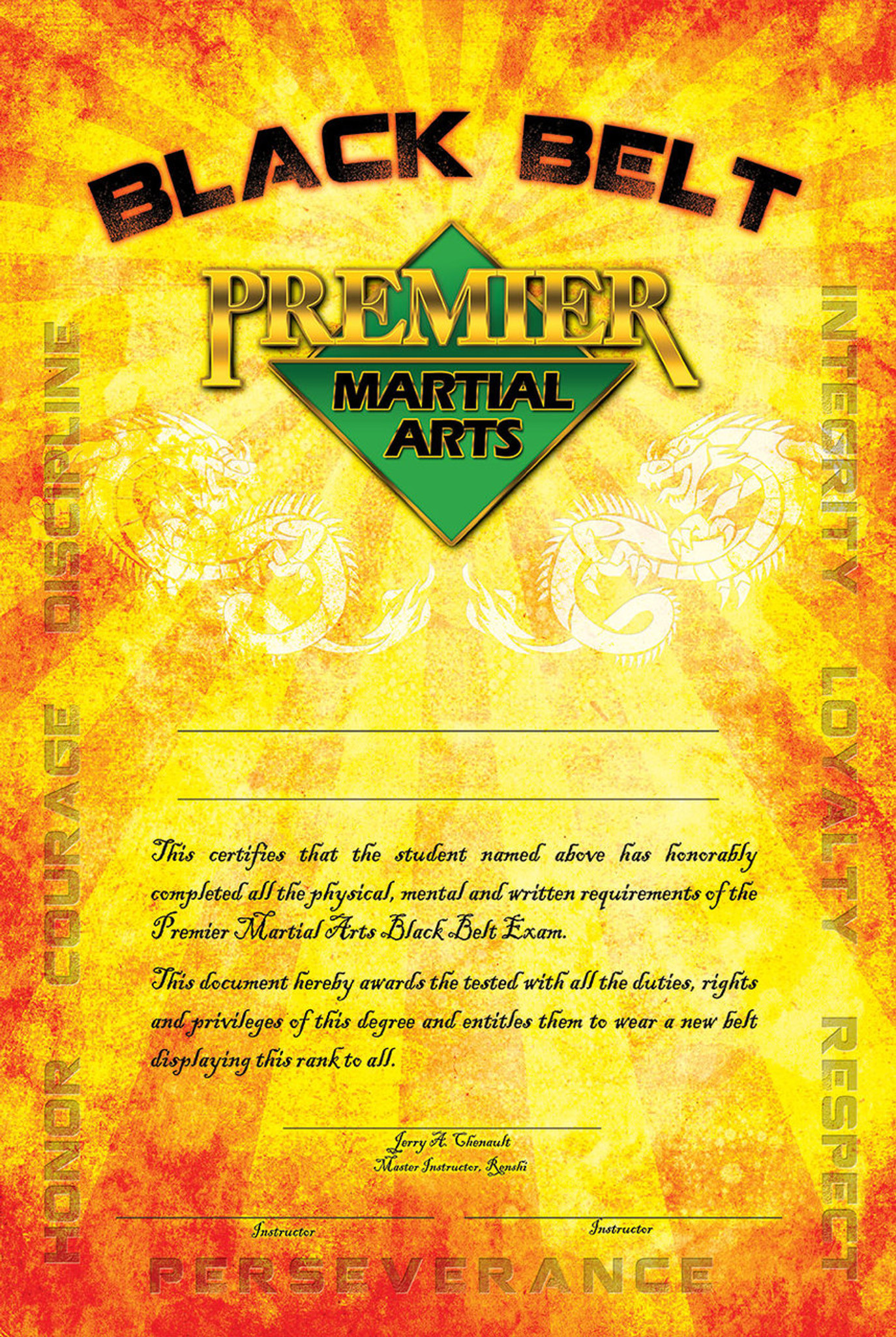 PMA Black Belt Certificates Martial Arts Marketing