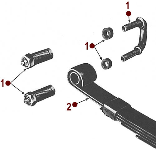 Greaseable Spring Shackle - 50-52 M38
