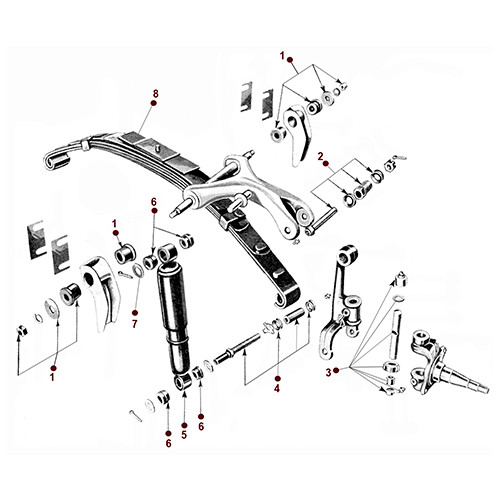 Front Planar - 48-51 Jeepster 2x4