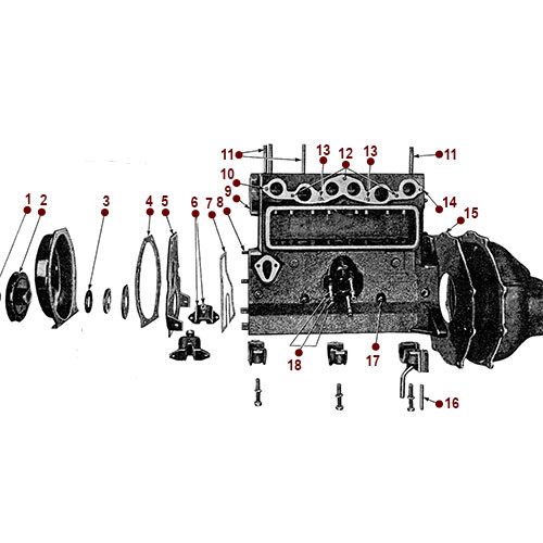 4-134 L Engine - Timing Chain Cover
