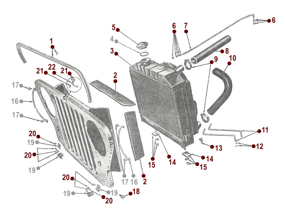 Radiator and Grille - MB