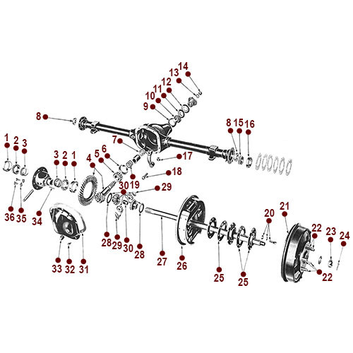 Axle Diagrams - Jeepster