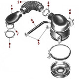 Fuel & Exhaust Diagrams - Willys CJ-3B