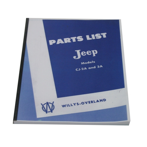 Master Parts List Manual (168 pages) Fits  46-53 CJ-2A, 3A