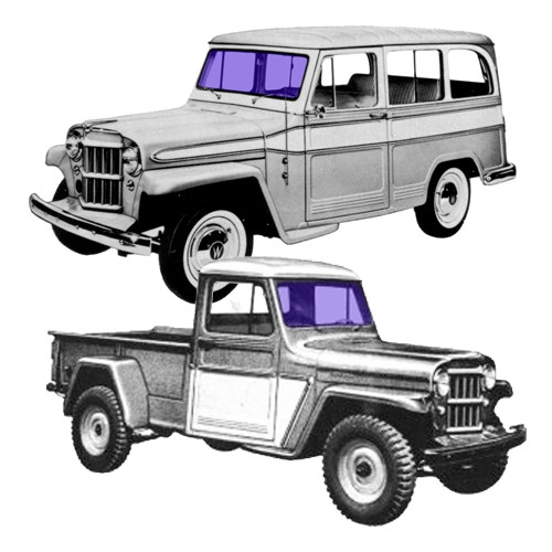 New Replacement Windshield Glass (one piece) Fits  60-64 Truck, Station Wagon