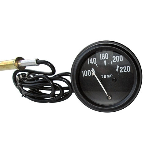 Instrument Panel Temperature Gauge (6 or 12 volt)  Fits 46-66 CJ-2A, 3A, 3B, M38, M38A1