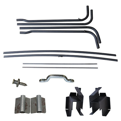 Complete Top Bow Frame Assembly, Bracket & Hardware Kit Fits 46-49 CJ-2A