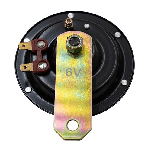 Flat Metal Horn in Black (6 Volt) Fits  41-71 Willys & Jeep