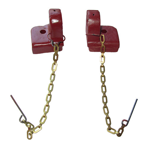 Original Reproduction Passenger Seat Frame Pivot Brackets w/Chains (pair) Fits 46-71 CJ-2A, 3A, 3B, 5, M38
