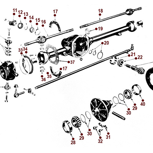 Dana 25/27 Front Axle