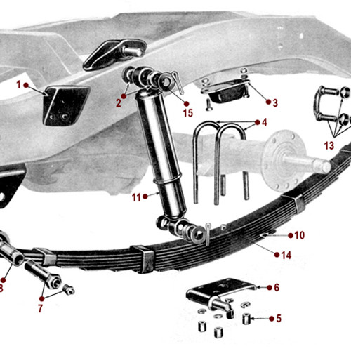 Rear Spring - 53-64 CJ-3B