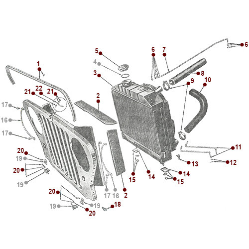 Body - Radiator and Grille - 50-52 M38