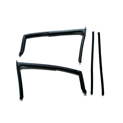 Door Vent Window Rubber Weatherseal Set (includes vertical seal)  Fits  67-72 Jeepster Commando