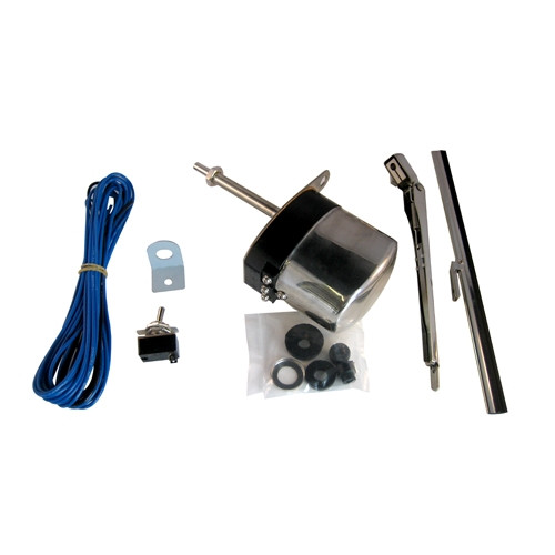 Windshield Wiper Motor Conversion Kit in 12 volt (Stainless)  Fits  41-68 MB, GPW, CJ-2A, 3A, 3B, 5, M38, M38A1