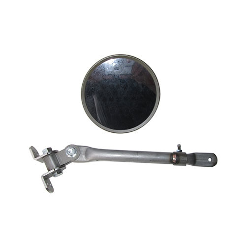 Original Reproduction Side Arm 5" Round Mirror Kit with Arm (4 mounting holes)  Fits 41-64 MB, GPW, CJ-2A, 3A, 3B, M38, M38A1