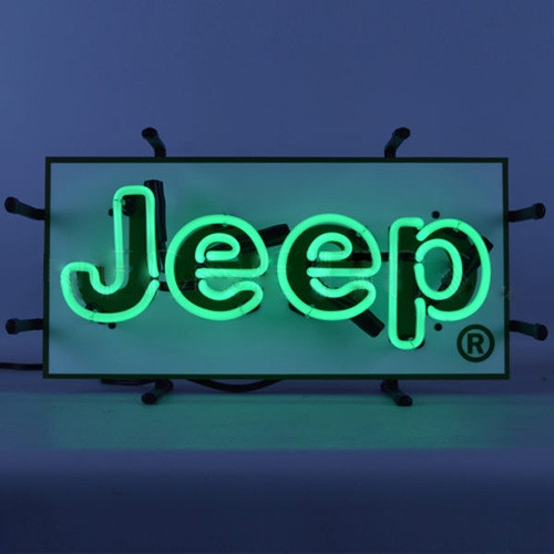 "Jeep" Green Junior Neon Wall Sign Fits Willys Accessory