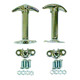 Chrome Hood Catch Kit for Both Sides  Fits  41-71 Jeep & Willys