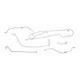US Made Complete Formed Steel Brake Line Kit (9" brakes) Fits 56-67 CJ-3B, 5 for flexible hoses to front wheel cylinder