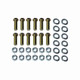 Rear Brake Backing Plate to Axle Flange Hardware Kit Fits  43-71 MB, GPW, CJ-2A, 3A, 3B, 5, M38, Station Wagon