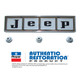 Reproduction "JEEP" Tailgate Emblem (white background with black letters) Fits 41-71 Jeep & Willys
