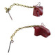 Original Reproduction Passenger Seat Frame Pivot Brackets w/Chains (pair) Fits 46-71 CJ-2A, 3A, 3B, 5, M38