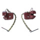 Original Reproduction Passenger Seat Frame Pivot Brackets w/Chains (pair) Fits 46-71 CJ-2A, 3A, 3B, 5, M38